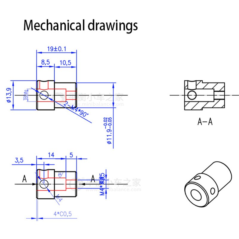 Motor Koppeling 58Mm Omnidirectionele Wiel Split Koppeling Fulai Wiel Aluminium Auto Motor Connector