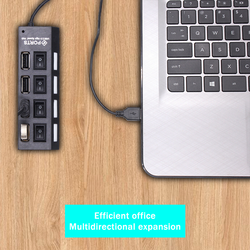 USB Hub 2.0 USB 2.0 Hub Multi USB Splitter Hub Port Hub Adapter 4/7 Port Multiple Expander 2.0 USB Hub with Switch for PC