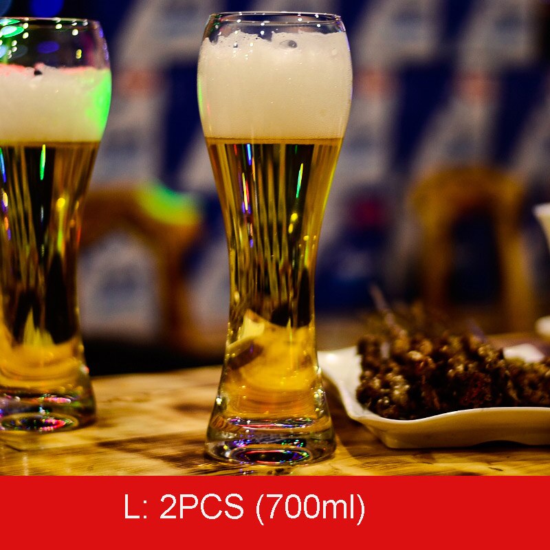 2 stk europæisk ølglas blyfri krystalglas stort vinglas whiskyglas husholdningsfest bryllupsdrinkware: A 700ml