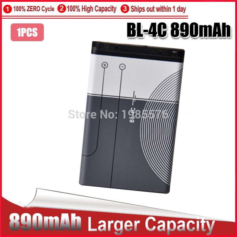 Batería de teléfono recargable BL-4C BL4C, para Nokia 7270/6100/2650/2652/5100/6101/6103/6125/6131/2228/6300/, 1-5 Uds.: 1pcs