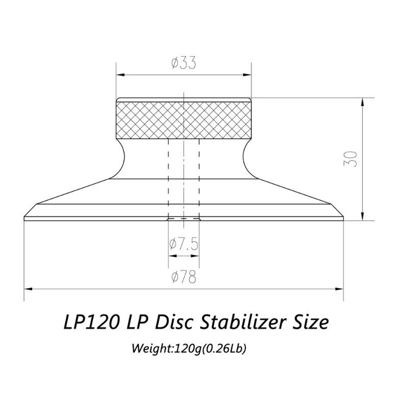 Aluminum Vinyl Record Disc Turntable LP Stabilizer Weight Vibration Damper K3NB
