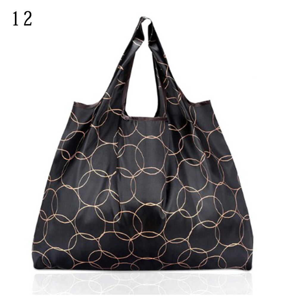 Vrouwen Opvouwbare Boodschappentas Cartoon Bloemen Fruit Groente Herbruikbare Boodschappentas Eco Lady Tote Bag Zak: 12