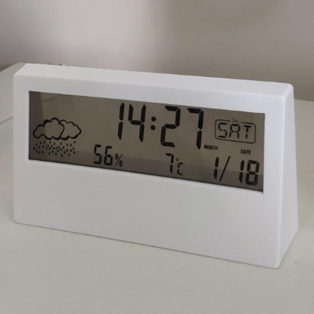 Useful Small Desk Clocks Battery Operate Mini Smart Electronic LCD Time Display Alarm Clock