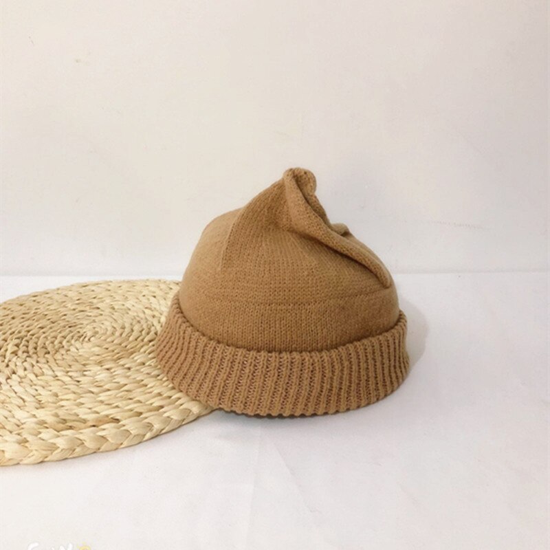 Gebreide Kinderen Beanie Muts Baby Baby Jongen Meisje Hoed Warm Kinderen Baby Herfst Winter Meisjes Hoed Voor Kids Peuter Muts motorkap Enfant: 2491Camel / kids(49-52cm)