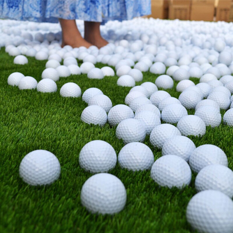 Pelotas de Golf para deportes al aire libre, paquete de 10 unidades, pelota de Golf blanca de espuma de PU, material de entrenamiento para práctica interior y exterior