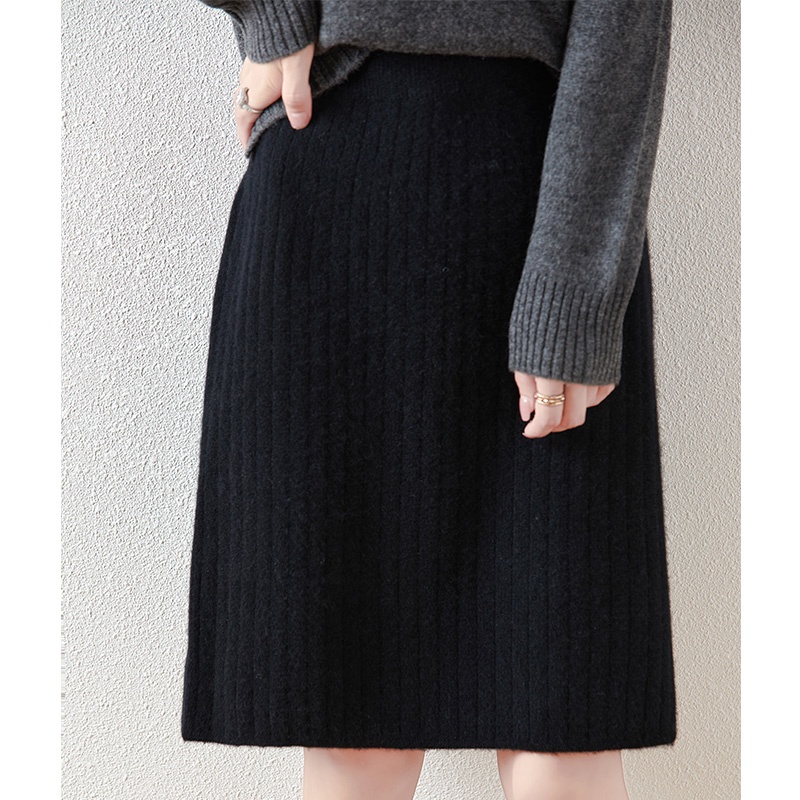 Dames Gebreide Rok 100% Merinowollen Schede Rok Ef... – Vicedeal