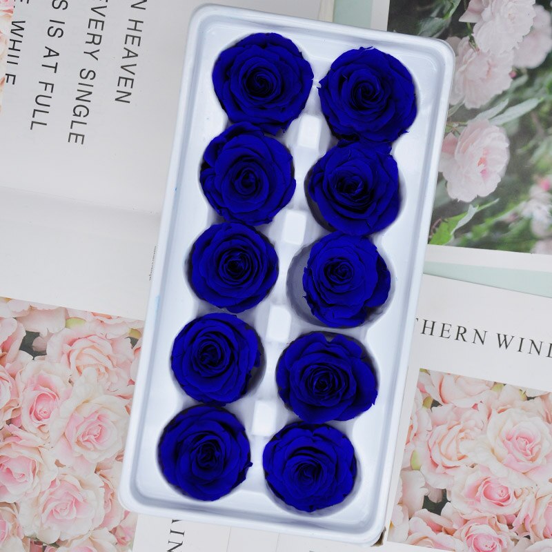 10 st/kartong 4cm konserverade blommor ros blomma odödlig ros alla hjärtans dag evigt liv blomma nivå b