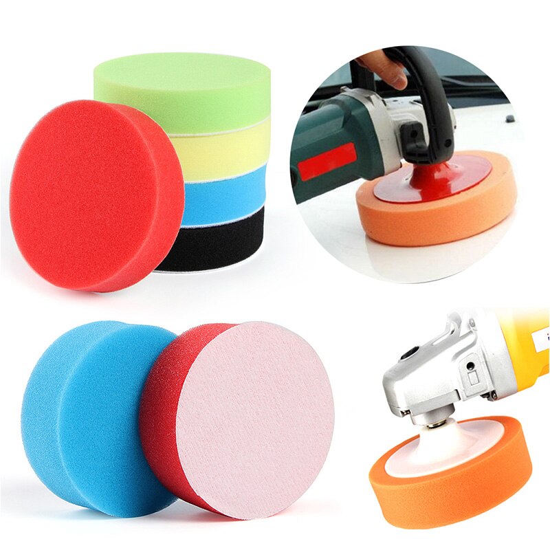 5 uds, esponja de pulido para coche, almohadilla pulidora para coche, almohadillas de espuma para pulir, Kit de pulir, juego de pulidores para carrocería de coche, Juego de 3/4/5/6/7 pulgadas