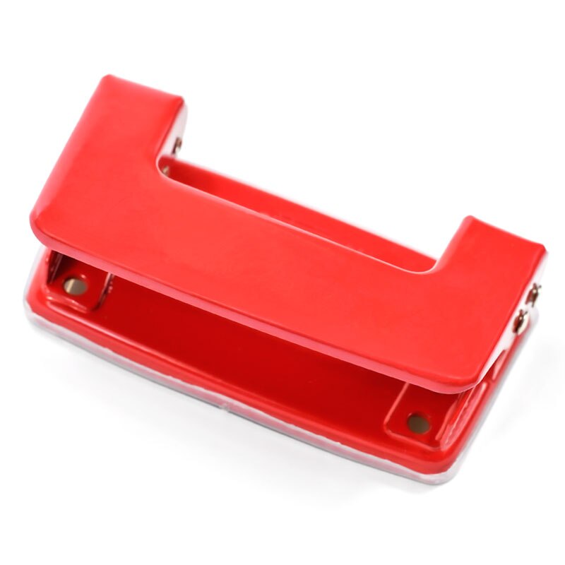 Mini Double hole puncher WB8300 Two holes Portable Metal ABS School Office Stationery 23-sheet aperture 5.5mm: REDWB8300