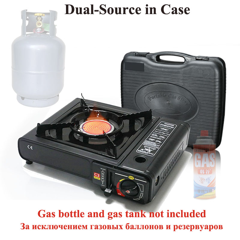 Cassette de cerámica infrarroja portátil para exteriores, cocina de Picnic para acampar, butano, a prueba de viento, estufa de Gas ahorradora de energía, cocina para barbacoa