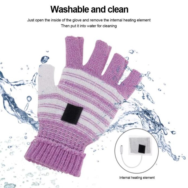 Usb Verwarmde Handschoenen Winter Thermische Handwarmer Elektrische Verwarming Handschoen Huishoudelijke Levert Indoor Kantoor Bike Fietsen Handschoen 5V