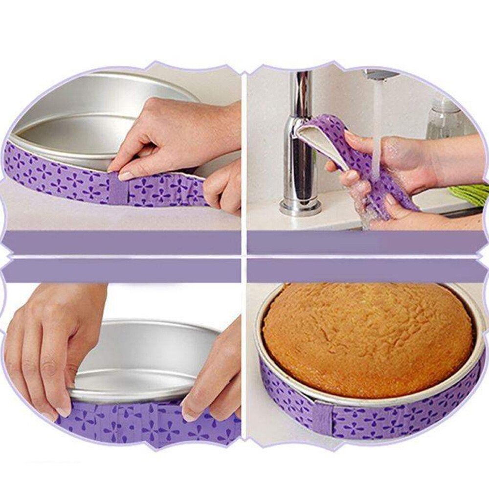 1Pcs Bake Zelfs Strip,Cake Pan Temperen Strips, super Absorberende Dikke Katoenen Cake Strips Voor Bakken Cake Pan Strips Accessoires