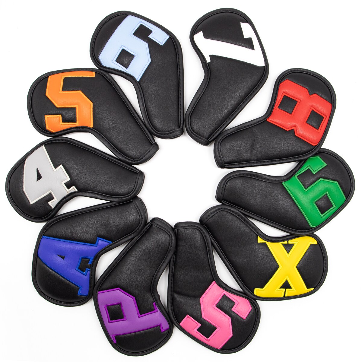 Colorful Number Golf Iron Head Covers Iron Headovers Wedges Covers 4-9 ASPX 10pcs