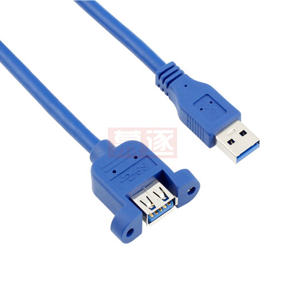 USB Cable 3.0 Extension Male to Female extender cable cord Dual Shielded Screw Panel Mount 0.3M 0.6M 1M 1.5M 3M 5M