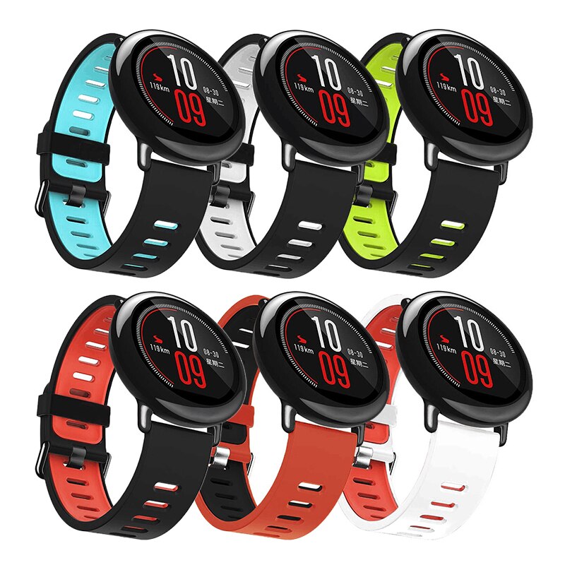 Dual Farben Silikon Strap für Xiaomi Huami Amazfit Bip BIT TEMPO Lite Jugend Armband Sport Strap Armband Ersatz TXTB1