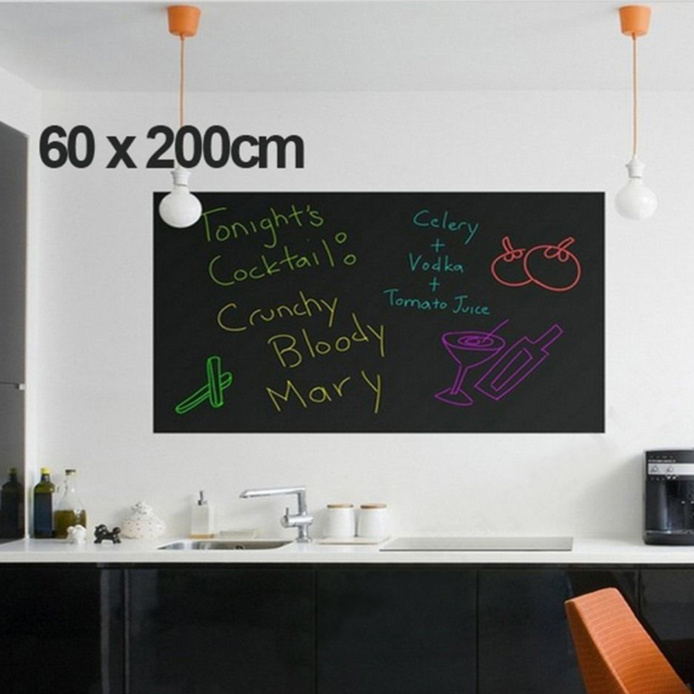 60x200cm Stickers Verwijderbare Vinyl Trekken Decor Mural Decals Art Schoolbord Schoolbord Schoolbord Muursticker Voor Kids kamers