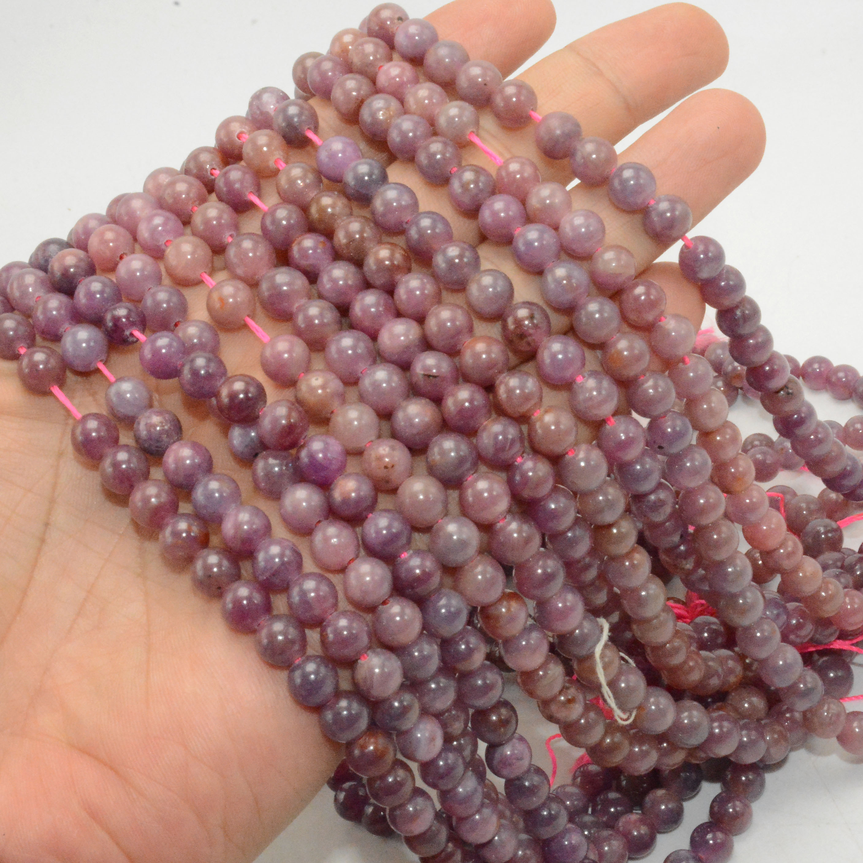 Natural Precious Stone Ruby Loose Round Beads 6.5mm-6.8mm