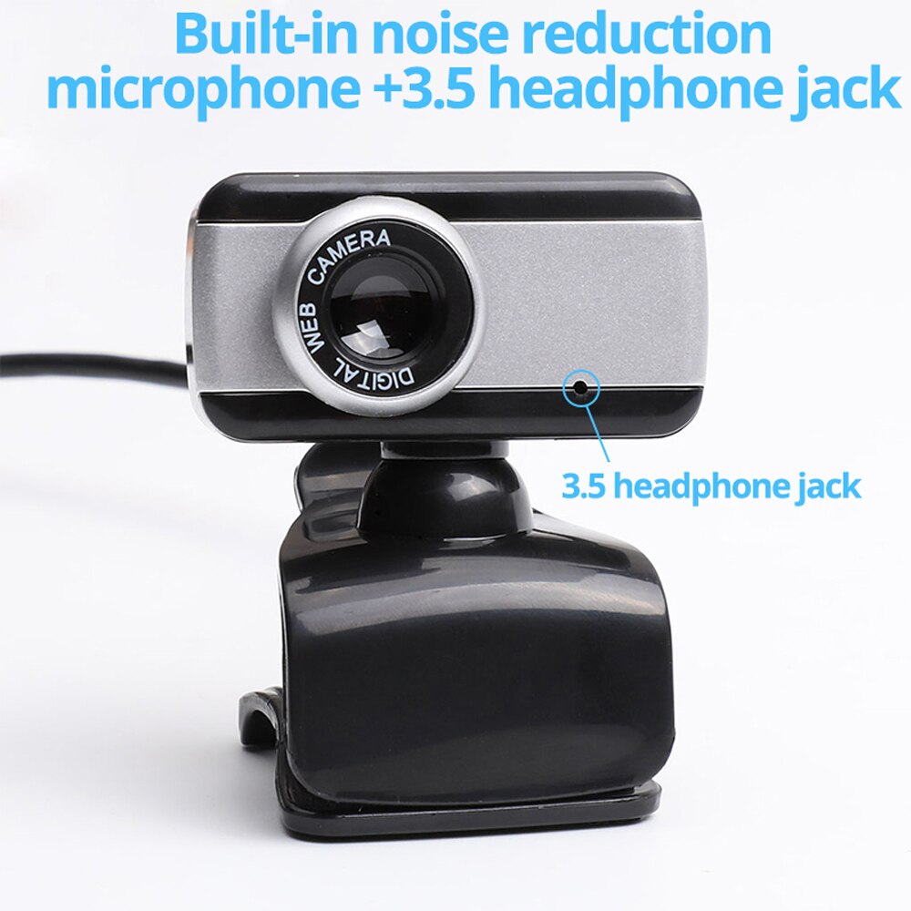 Webcam HD 16M megapixel videocamera USB Mini Web Camera per Notebook Desktop portatile con Clip microfono incorporato per la riduzione del rumore