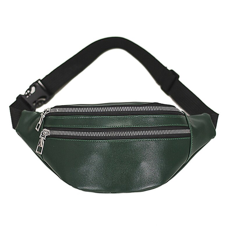 Femmes poitrine sac taille Packs pour unisexe femme PU cuir Fanny Packs nouvelle dames ceinture Bum sacs: green