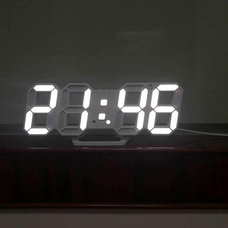 3D Large LED Digital Wall Clock Date Time Celsius Nightlight Display Table Desktop Clocks Alarm Clock From Living Room: Default Title