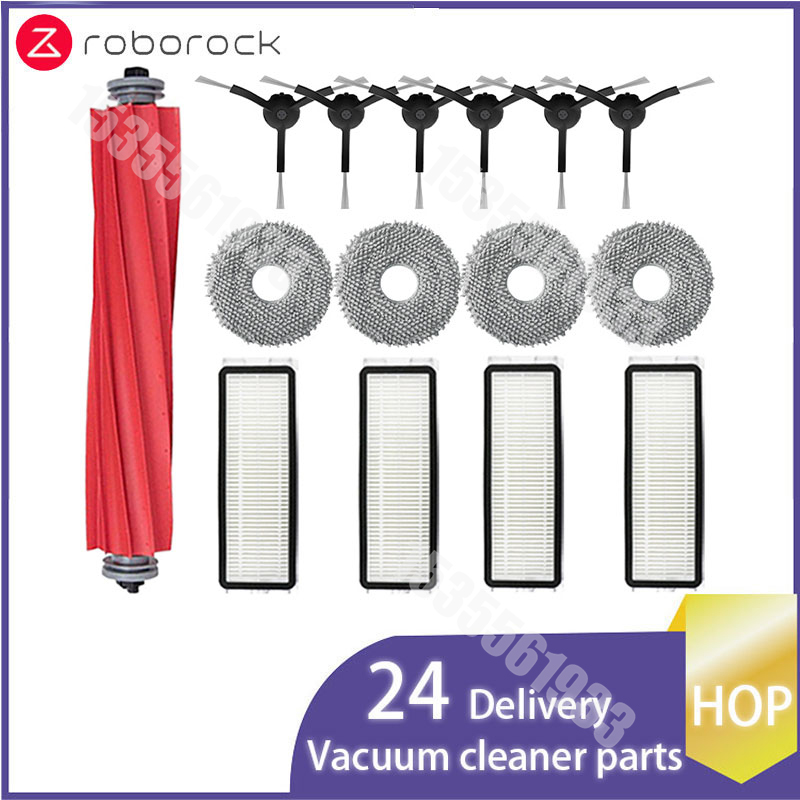 Roborock Q Revo P10 A7400RR Robot aspirador accesorio cepillo lateral principal filtro Hepa paños de fregona bolsa de polvo pieza de repuesto: YELLOW