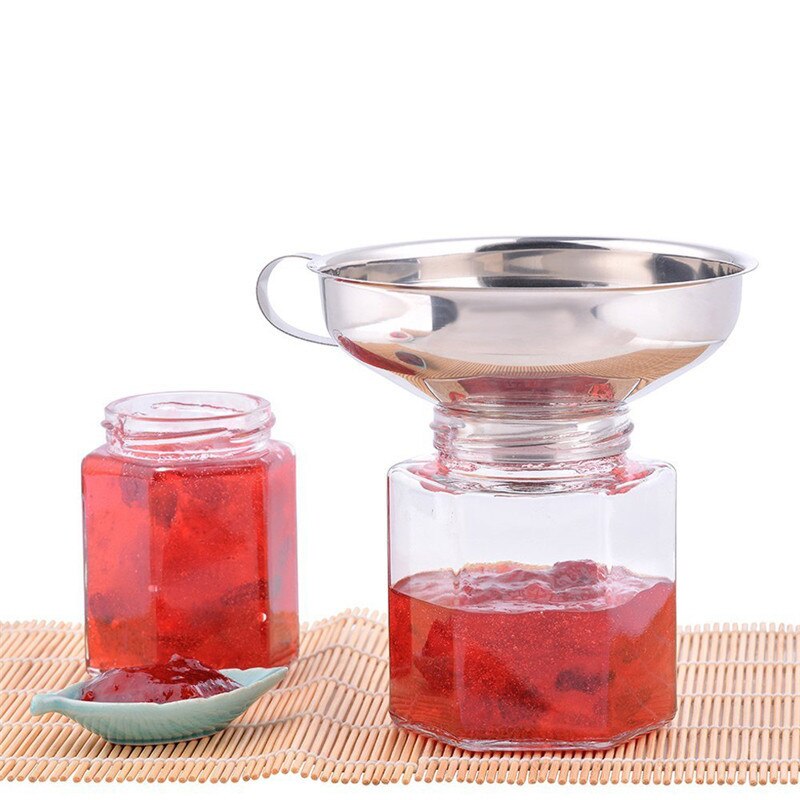 Embudo de boquilla ancha de acero inoxidable, embudos para lata de alimentos en polvo, granos, pepinillos, utensilios de cocina, accesorios para Cocina