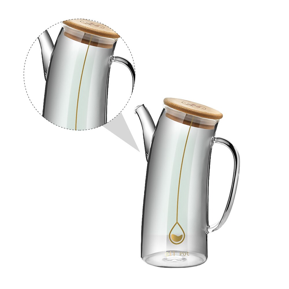 1Pc Storage Container Oil Dispenser Bottle Leakproof Glass Dispenser Vinegar Cruet Container