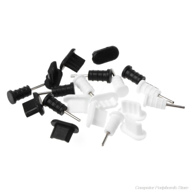 20Pcs Poort Opladen Micro Usb Plug Bescherming 3.5Mm Koptelefoon Jacksets Stofdicht Sim-kaart Removal Tool Voor Smart Telefoon n17 20: A-20pcs For Android