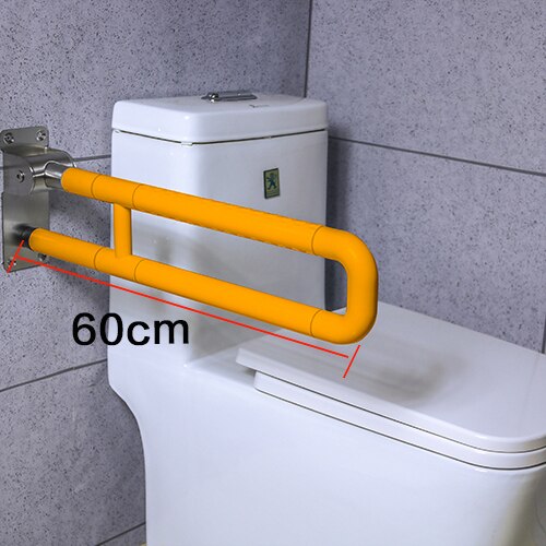 Leuning Wc Veiligheid Handvat Activiteit Opvouwbare Wc Handvat Bar Oude Man Anti-Slip Vloer Uitgeschakeld Barrière Wc Barrière-gratis T: YELLOW