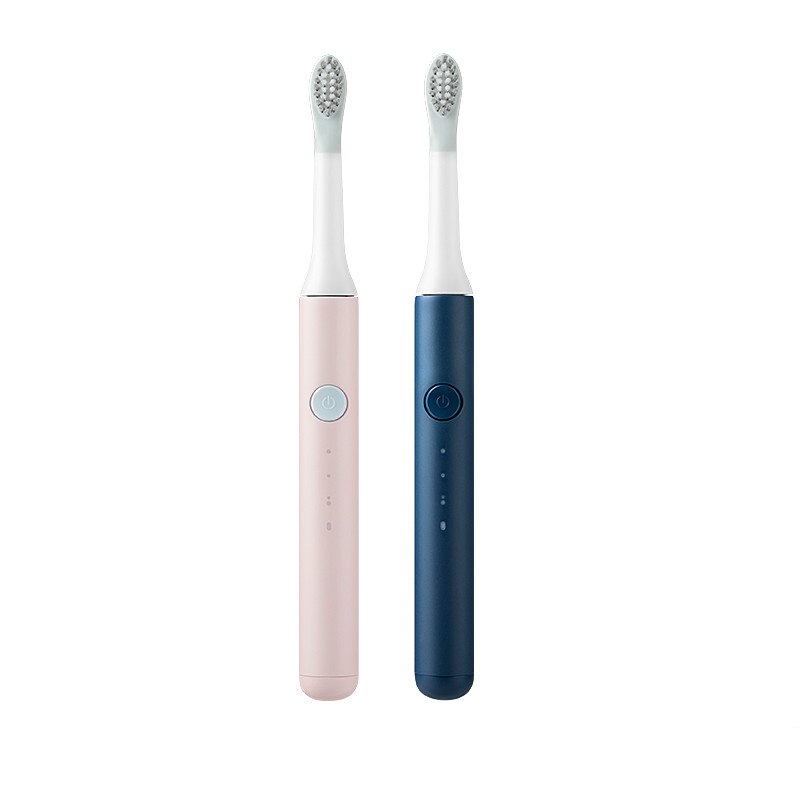 Sonic Electric Toothbrush Rechargeable Automatic Electric Tooth Brush Waterproof 3 Mode Travel Toothbrush with Brush Head: pink and blue