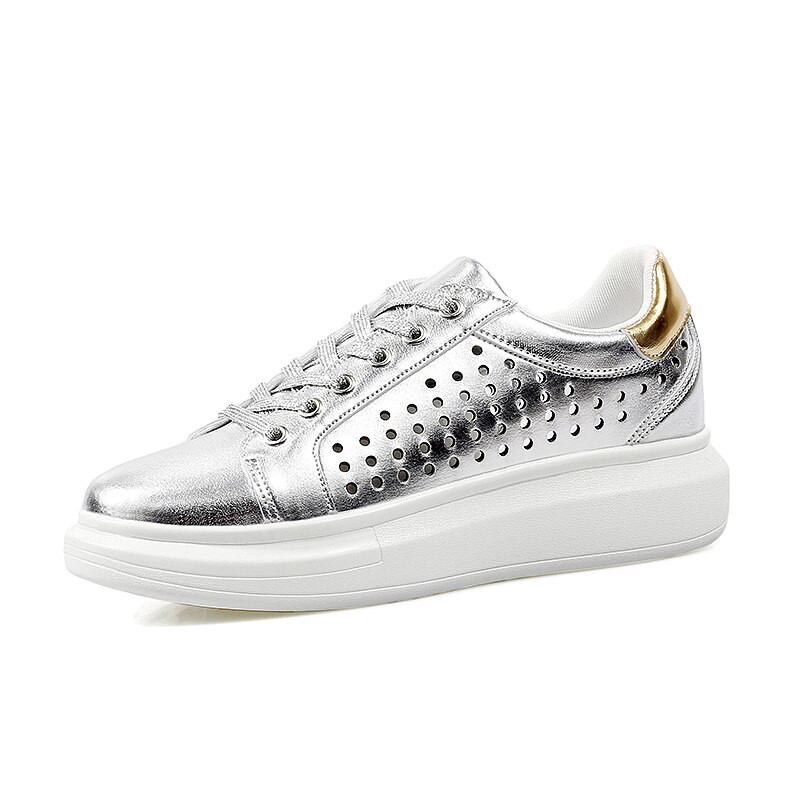 Sneakers voor dames outdoor sportschoenen dames licht ademend tennis studentenflats antislip schoenen goedkoop tenis feminino: Zilver / 7