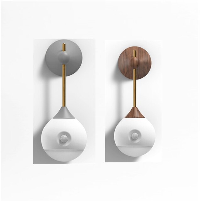 Youpin something sunny smart sensor nachtlicht infrarot-induktion usb-ladefunktion abnehmbare magnetische nachtlampe smart home  h30: Braun und grau