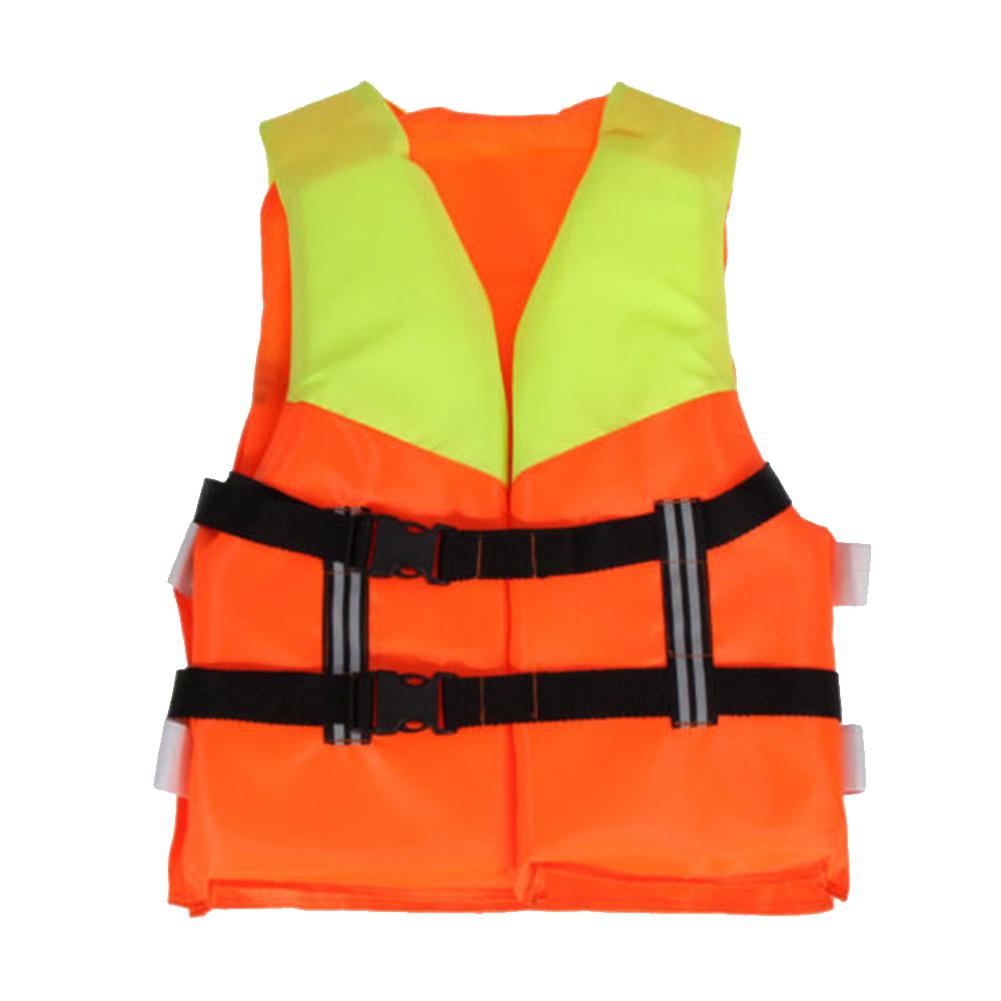 Børn orange skum vandsport redningsvest vest til oversvømmelse vand svømning roning ski 4-10 år børn 34cm: Default Title