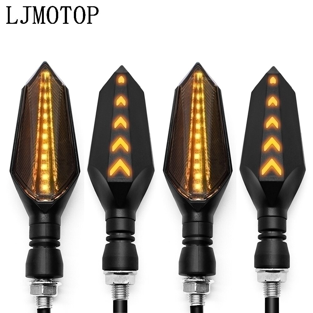 Clignotant LED universel pour motos, pour Yamaha YZF R15 XT660 TMAX 500 TMAX 530 XP500 XP530: 2pairs yellow-yellow