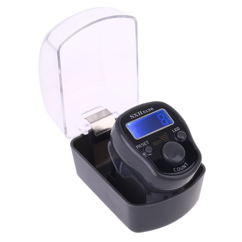 Portable Wrist Digital Electronic Counter with LED Light and Sound Manual Reset Decompression Relaxation Finger Tool: GY