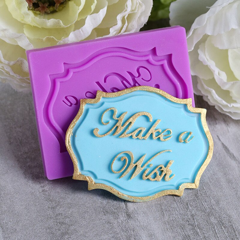 1PCS Happy Birthday , Make a Wish Shape Silicone Cake Molds,Fondant Cake ,Cupcake,Jelly, Chocolate Decorating