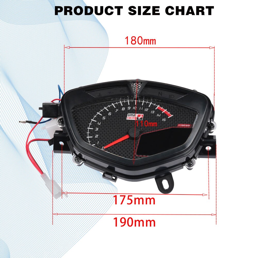 Motorfiets Snelheidsmeter Motor Lcd Digitale Snelheidsmeter Met Dual Range Zeven Kleur Screen Voor Yamaha LC135 Water Temperatuur