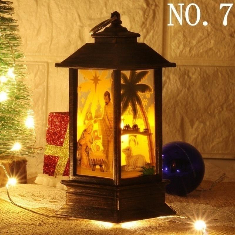 Christmas Decoration Warm Light Snowman Santa Elk Mini Angel Fairy Lantern Lighting Toy for Kid