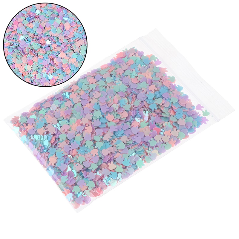1 tasche Ultradünne 4mm Kaninchen bilden funkeln Pailletten für Handwerk Haustier Pailletten für NäGel Kunst Manikübetreffend/hochzeit Weihnachten dekor Konfetti