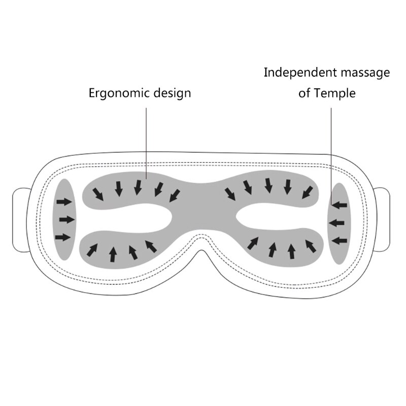 Electric Eye Massager Vibration, Air Pressure for Relieve Eye Strain Dry Eye Headaches Bluetooth-compatible