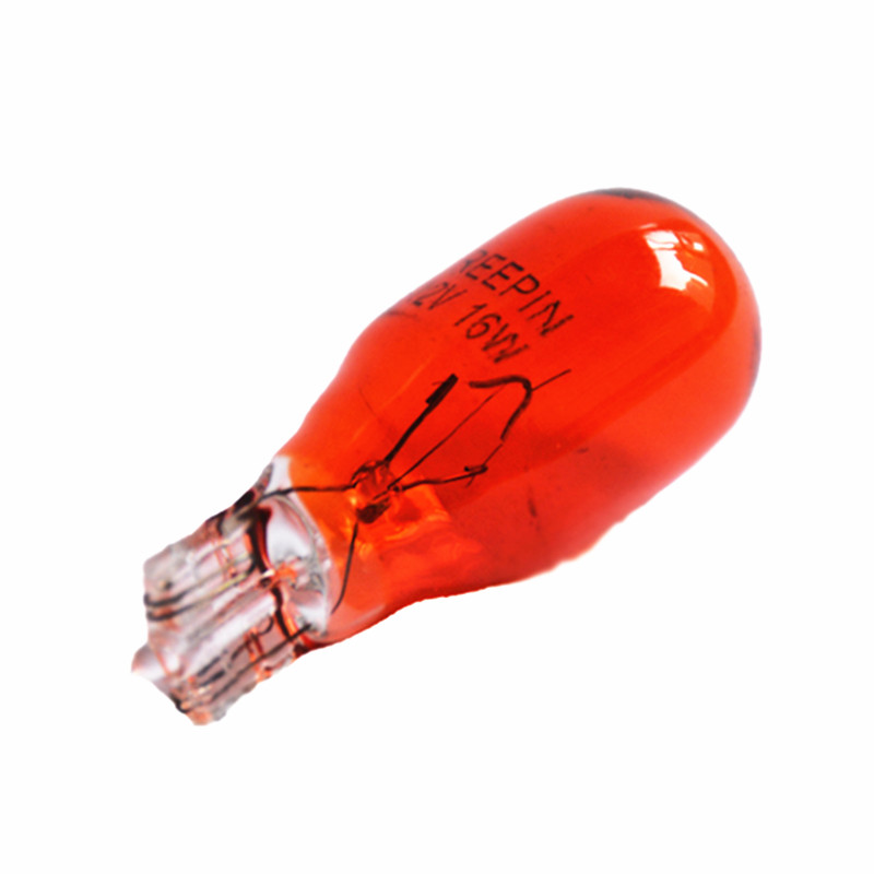 2 uds coche vidrio T15 W16W bombilla halógena luz Interior automotriz blanco/ámbar claro 12V