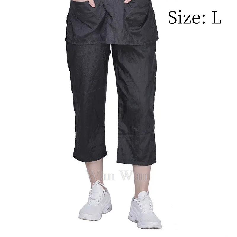Wasserdichte Arbeits Kleidung Hosen Shorts Pet Shop Kosmetikerin Anti Statische Nicht Stick Haar Atmungsaktive Hose Pet Reinigung Pflege Y0519: Cropped trousers L
