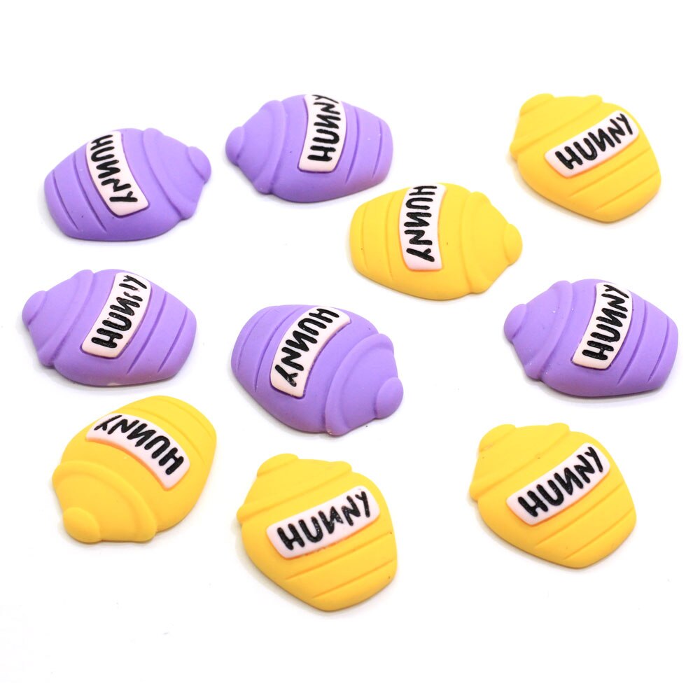 50/100 stuks fabriekshars honingpot cabochons flatback hars honingpot cabochons kawaii kleine poppenhuis voedsel flessen: Mengen / 6 x 18 x 23mm-50 stuks