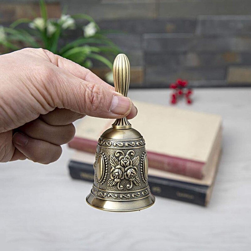 Hand Bel, Metal Tone Ring Alarm Hand Hold Dienst Call Bell Desktop Bel Thee Diner Bel Spel Bel, christmas Bell