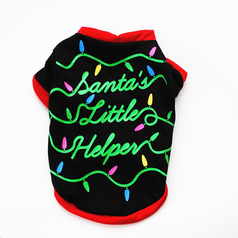 noël chien vêtements pour petit chien animal de compagnie Costumes de noël hiver manteau vêtements mignon chiot tenue pour chien Plus tailles Para Perro: Black / M