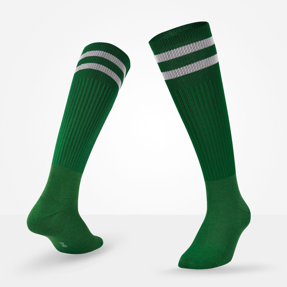 Brothock figli Adulti di calcio calze Da Uomo calze sezione sottile skid calze di formazione di estate al ginocchio calzini cheer leader calzini: Green / child size 31-37