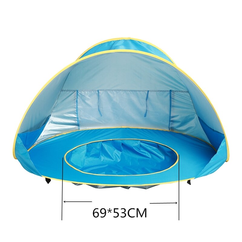 Telt strand anti-uv upf 50+  baby swimmingpool aftagelig bund vandtæt camping beskyttelse shelter