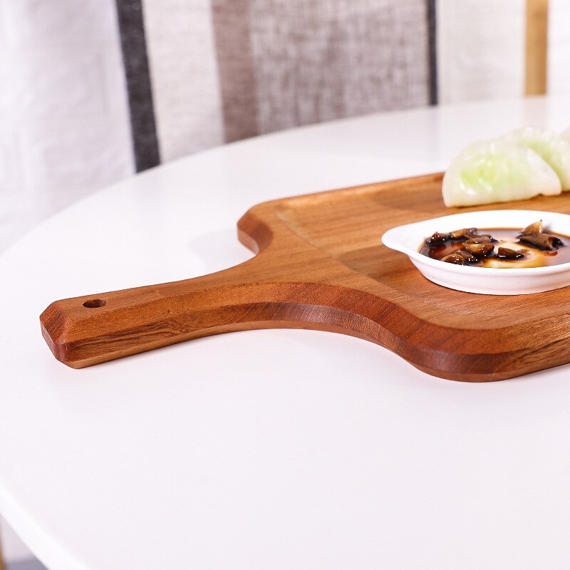 Ebony Wood Chopping Board Whole Wooden Raw And Cooked Cutting Board Dim Sum Pastry Tray