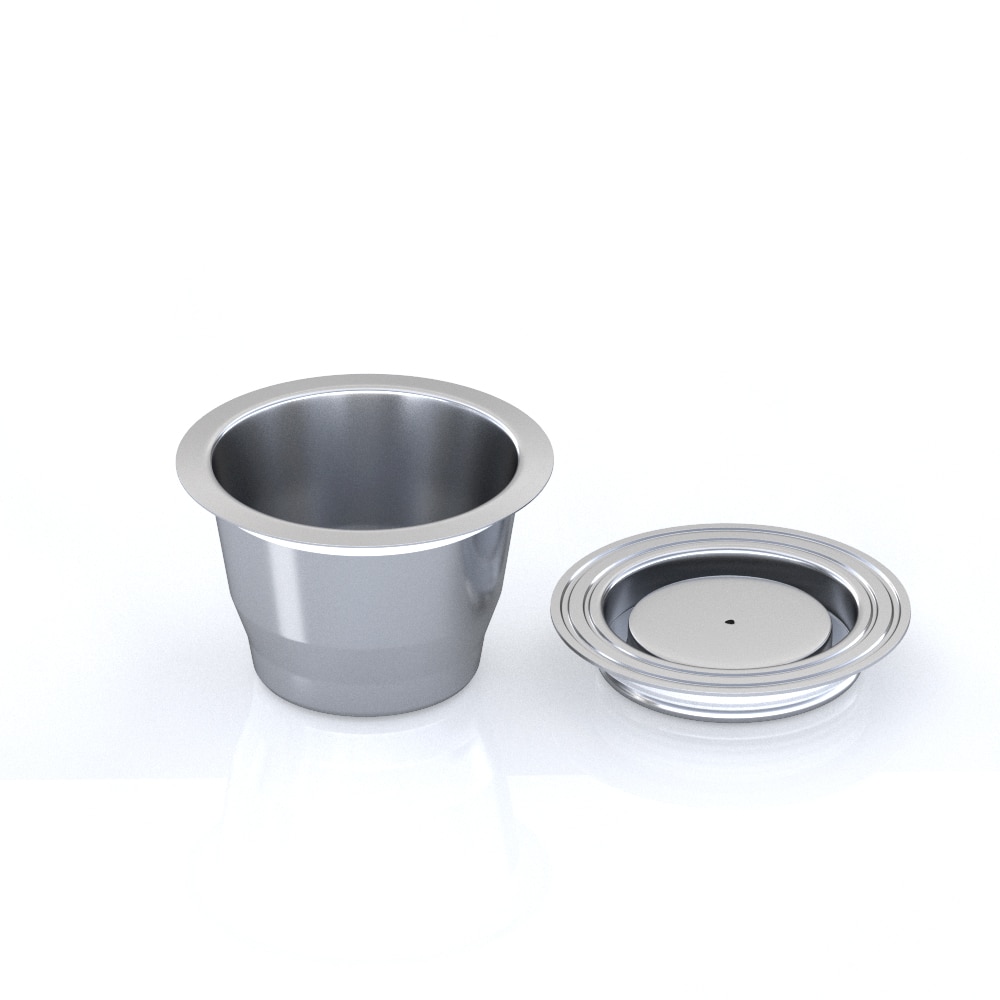 Återanvändbar kapsel i nespresso påfyllningsbar rostfri stål 2 in 1 återanvändbara essenza mini pixie inissa kaffefilter droppar
