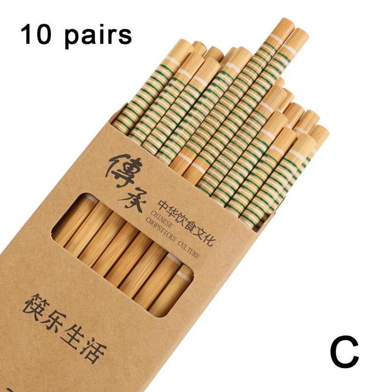 Chinesischen Stil Gedruckt Stäbchen Kasten einstellen Stäbchen Lebensmittel Kochen Hohe Stäbchen Wesentliche Lange Produkt Chine W6K9: C